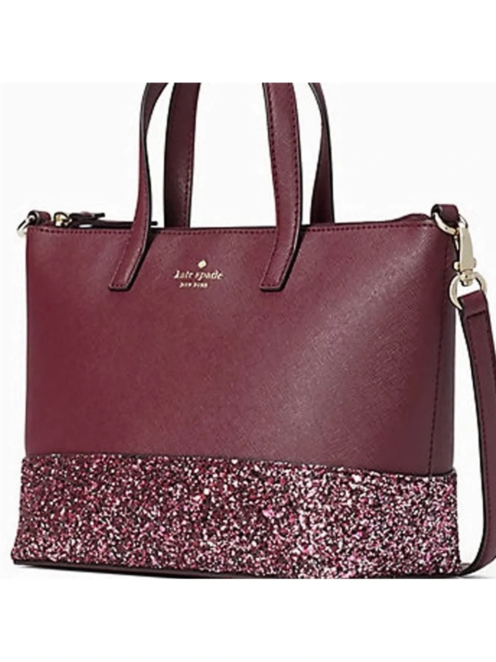 kate spade Greta Court Satchel with Detachable Strap-cherrywood